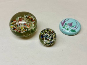 Vintage Millefiori Art Glass Paperweights