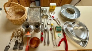 Vintage Kitchen Tools and Baking Pans