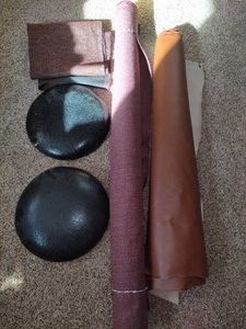 Leather Barstool Tops and Reupholstery Material
