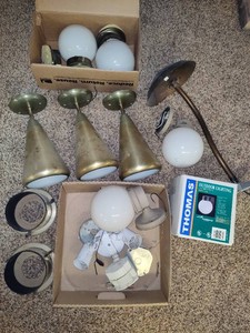 Assorted Vintage Cone and Dome Lights