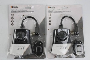 Woods 59746 Outdoor Lighting Timer With Remote (Lot of 2)