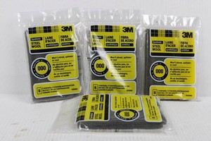 3M 1020NA Synthetic Steel Wool Pads Grade 000 (Lot of 4)