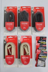 RCA Phone Cords & GB RJ45 Connectors Mixed Lot (8 Items)