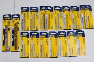 Irwin Cobalt & Wire Gauge Drill Bits (Lot of 18)