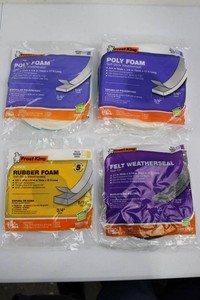 Frost King Weatherseal Mixed Lot - 4-Piece Poly Foam, Rubber & Felt