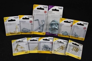 National Hardware Hooks, Eyes & Braces Mixed Lot - 11 Packages