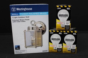 Westinghouse 66936 Outdoor Wall Light & Feit Bulbs Mixed Lot