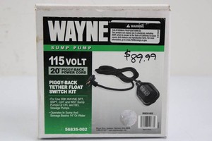 Wayne 56835-002 115V Piggy-Back Tether Float Switch Kit