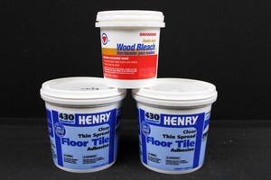 Henry 430 Floor Tile Adhesive & Savogran Wood Bleach Mixed Lot