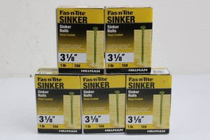 Hillman Fas-n-Tite 3 18in Vinyl-Coated Sinker Nails (Lot of 5)