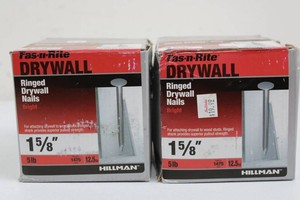 Fas-n-Rite 1 58in Ringed Drywall Nails 5lb (Lot of 2)