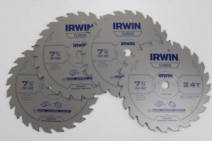 Irwin Classic 7 14-Inch 24T Circular Saw Blades (Lot of 4)
