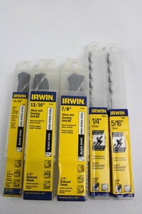 Irwin Drill Bit Mixed Lot - Silver & Deming, Auger Bits (5pc)