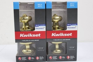 Kwikset 97300-827 Bed & Bath Door Knob Sets (Lot of 2)