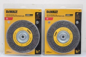 DeWalt DW4905 6-Inch Carbon Crimp Bench Wheels (Lot of 2)