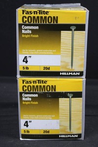 Hillman Fas-n-Tite 4 in 20d Common Nails 5 Lb (Lot of 2)