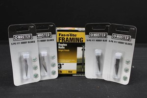 Master Mechanic Hobby Blades & Hillman Duplex Nails Mixed Lot