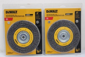 DeWalt DW4905 6-Inch Carbon Crimp Bench Wheels (Lot of 2)