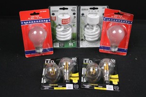 Mixed Lot RV-1216B, Ecobulb & LED Light Bulbs (6 Packages)