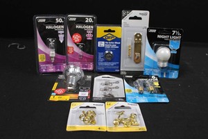 Mixed Lot Feit Bulbs, National Hardware & QEP Tile Cutter Wheel