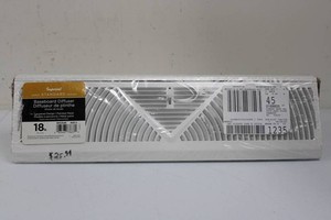 Imperial RG1627-A 18 in White Painted Metal Baseboard Diffuser