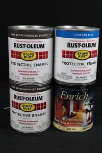 Rust-Oleum Enamel & Enrich Polyurethane Mixed Lot (Lot of 4)