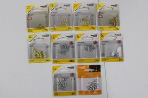National Hardware Screw Eyes & Hooks and Eyes Mixed Lot (Lot of 10)