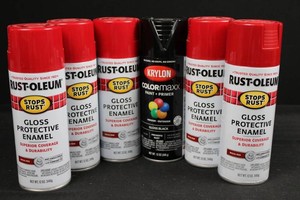 Rust-Oleum & Krylon Spray Paint Mixed Lot - 6 Cans