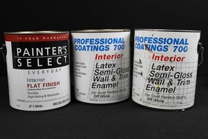 Interior Paint Mixed Lot - 3 One-Gallon Cans