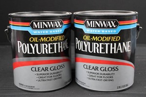 Minwax Water Based Oil-Modified Polyurethane Clear Gloss (Lot of 2)