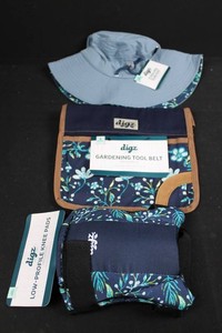 Digz Gardening Tool Belt, Sun Hat & Knee Pads Mixed Lot