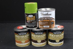 Minwax, Varathane & Testors Wood Finishes Mixed Lot - 5 Cans