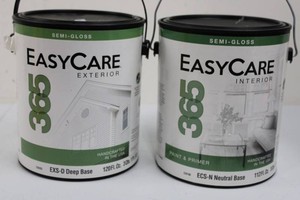 EasyCare Semi-Gloss Exterior & Interior Paint Cans (Lot of 2)