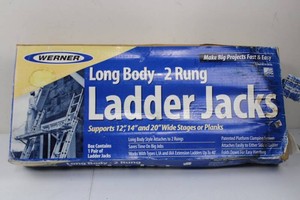 Werner AC10-20-02 Long Body 2-Rung Ladder Jacks