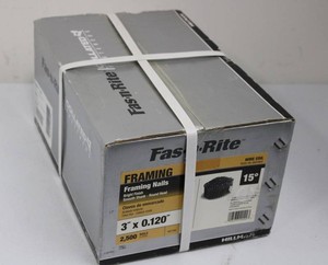 Hillman Fast-Rite 461746 3 in 15-Degree Coil Framing Nails - 2,500ct