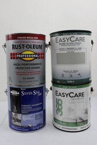 Paint & Roof Coating Mixed Lot - Rust-Oleum, EasyCare & Black Jack