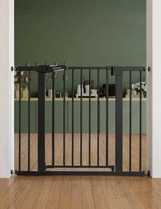 Babelio PressGuard Baby Gate for Stairs, 30 Tall 26-40 Wide, Black