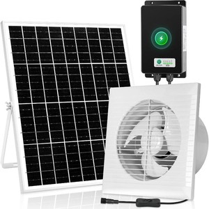 blessny 10 Solar Rechargeable Exhaust Fan for Greenhouse, Chicken Coop