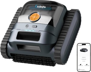 $250 Cordless Robotic Pool Vacuum Cleaner, APP Support,Orange