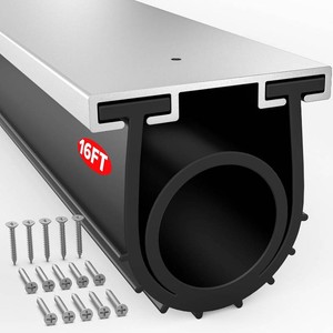 Jin&Bao Garage Door Bottom Seal 16FT Heavy Duty Aluminum Track Weatherstrip