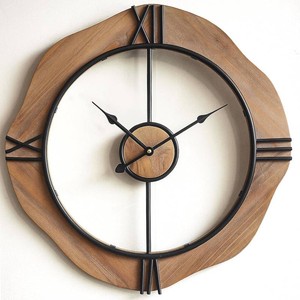 MASHI 24 Wall Clock for Living Room,Non Ticking Silent Battery Operated