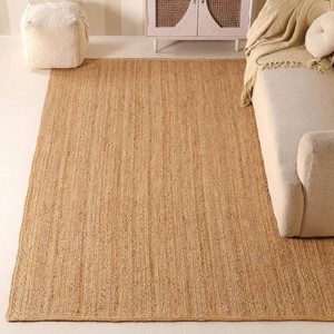 $170 Handwoven Natural Jute Area Rug 6x9 ft - Rustic Farmhouse Rugs