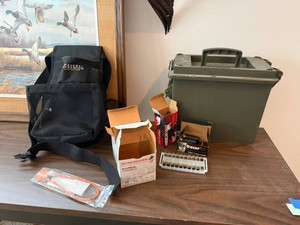 Ammo Box Mixed Ammo & Casings & Federal Ammunition Bag