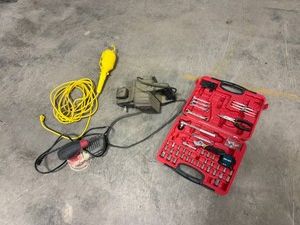 Mixed Lot Tools - Sanders, Shop Light & Tool Kit