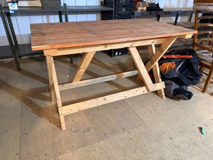 Wood Table 35 x 61 x 36 Tall