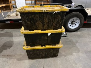 3 Heavy Duty Totes of Decoys