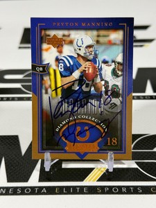 Peyton Manning On-Card Autograph 2004 Upper Deck All-Star Lineup Diamond Collection #67 Football Card