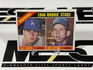 Don Sutton Auto RC 1966 Topps #288 Rookie Vintage Autograph Baseball Card