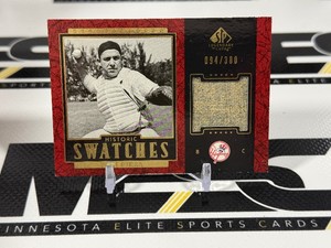 Yogi Berra Jersey Swatch 300 2003 UD SP Legendary Cuts Historic Swatches #J-TY Numbered 094300 Baseball Card