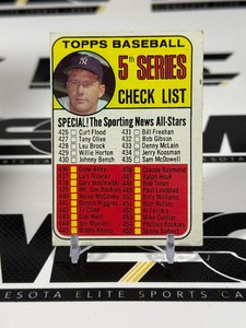 Mickey Mantle 1969 Topps #412 Checlist Vintage Baseball Card